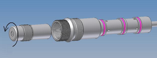 Bolt piston endcap removal