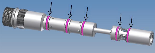 Bolt piston regreasing