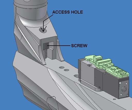 Vertical adapter screw