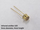 5-mm infrared emitter LED, 4-mm height