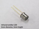 5-mm infrared emitter LED, 5-mm height